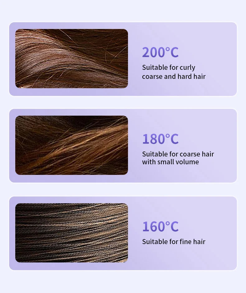 Electric Heating Straight Hair Comb LCD Screen USB Wireless Portable Negative Ion Styling Tool Rechargeable Straightening Brush