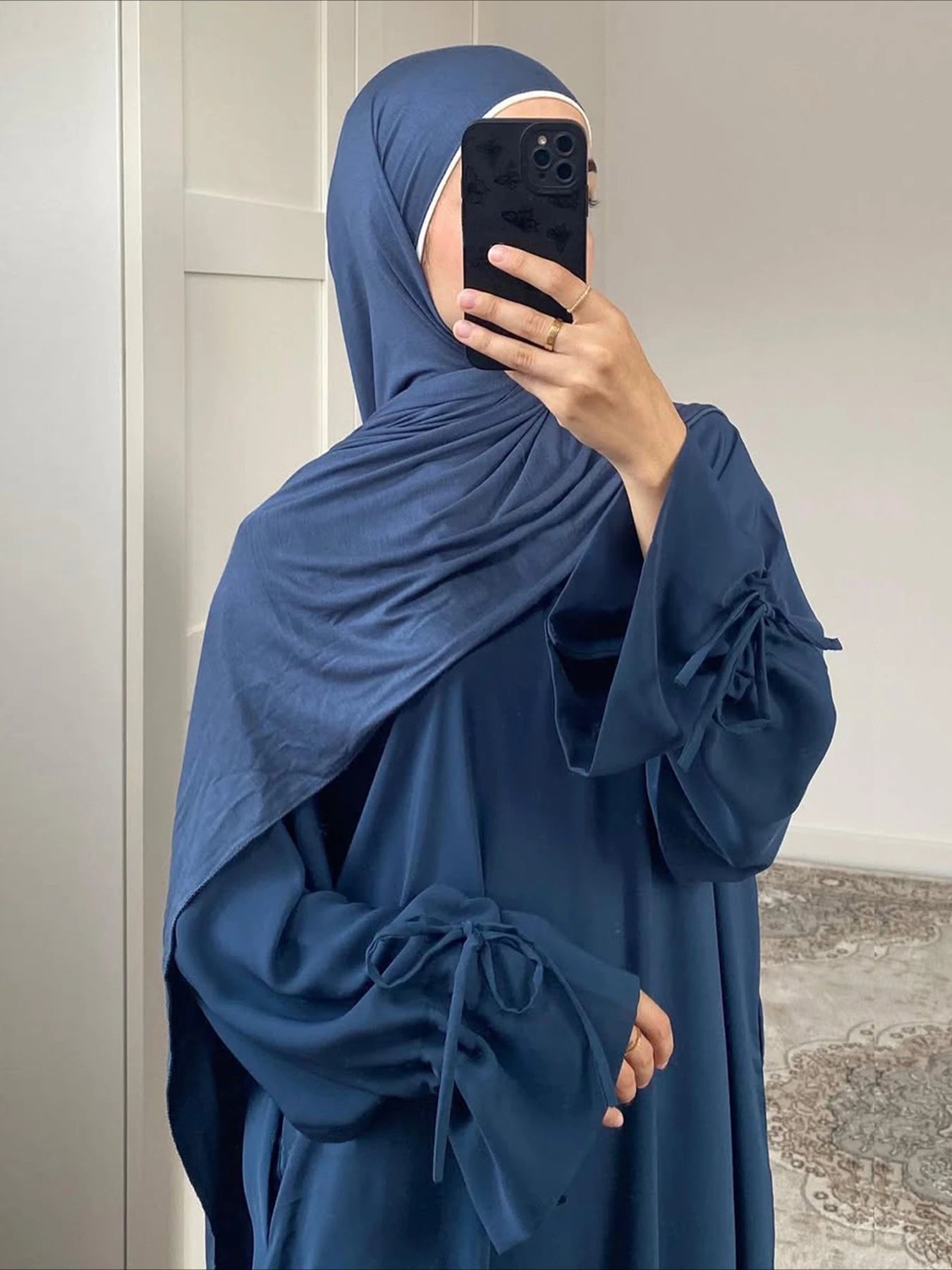 Eid Muslim Dress for Women Abaya Bow Jalabiya Ramadan Lace Up Vestidos Largos Islam Arab Long Robe Morocco Dubai Kaftan 2025.