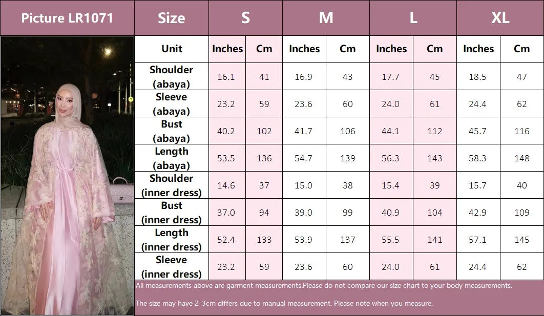 Eid Pink Embroidery Abayas for Women Muslim Dress Dubai Open Abaya Turkey Kaftan Kebaya Kimono Cardigan Islam Clothing Jalabiya.