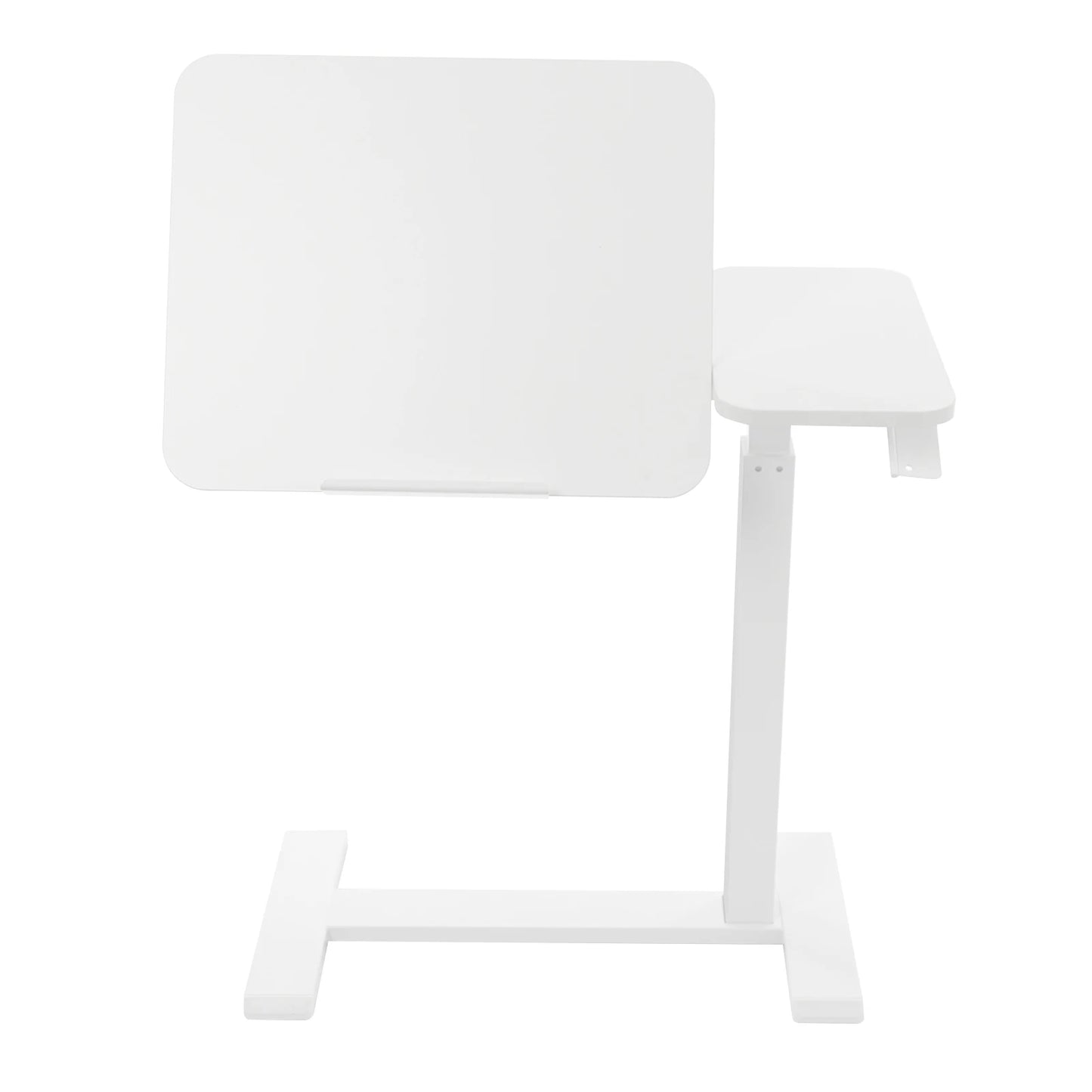 Mobiler Stehschreibtisch mit Tablettplatte, höhenverstellbar, 26–41 Zoll, drehbar, 40 kg belastbar, versteckte Räder für Home-Office-Laptops