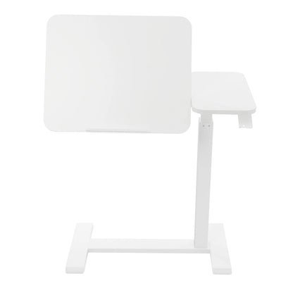 Mobiler Stehschreibtisch mit Tablettplatte, höhenverstellbar, 26–41 Zoll, drehbar, 40 kg belastbar, versteckte Räder für Home-Office-Laptops