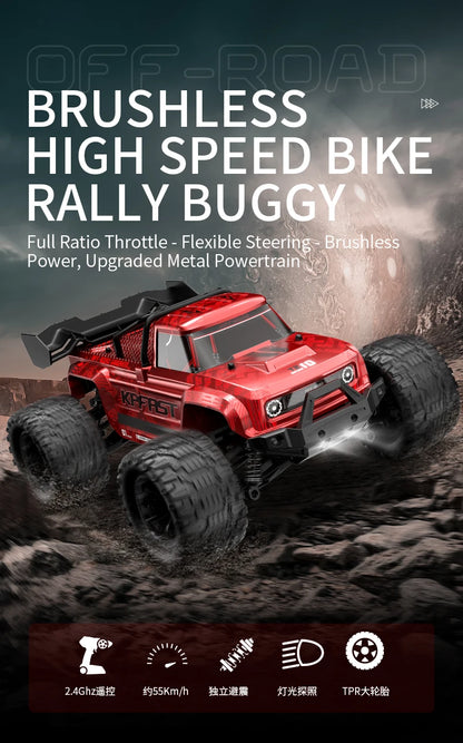 Teeggi 4WD 2.4G RC Drift Car 80KM/H 1:14 High Speed Off-Road Racing Car Brushless 3S Remote Controller Car Truck Toy For Gift.