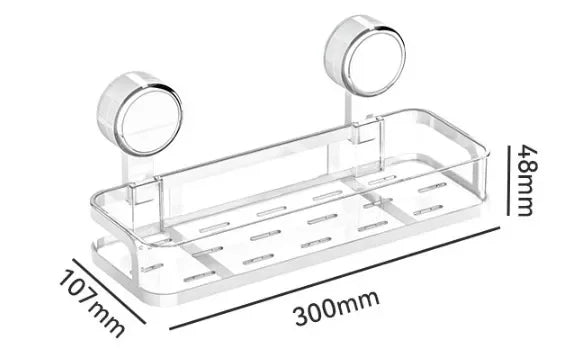 Saugnapf Badezimmer Dusche Gel Lagerung Rack Ohne Stanzen Waschbecken Rack Waschraum Wand-montiert Kosmetik Lagerung Rack