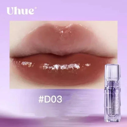 Uhue Lip Gloss Moisturizing Hydrating Glass Lip Glaze Crystal Fruit Nourishing Lipstick for Women Lipstick Makeup Cosmetics