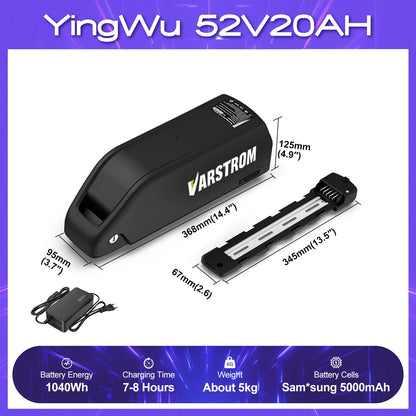 [ON SALE] Hailong Battery Electric Bicycle 21700 18650 Cells Pack 48V 36V 13Ah 52V 20Ah eBike Powerful Lithium Battery for BBS02