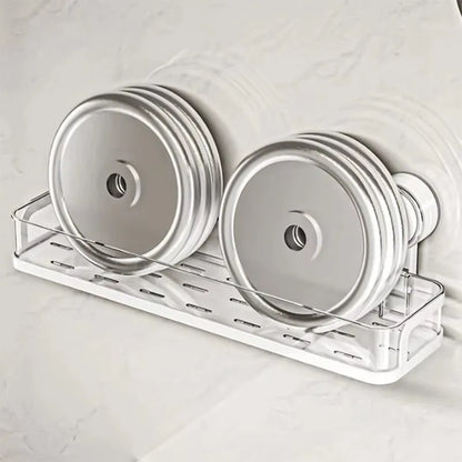 Saugnapf Badezimmer Dusche Gel Lagerung Rack Ohne Stanzen Waschbecken Rack Waschraum Wand-montiert Kosmetik Lagerung Rack