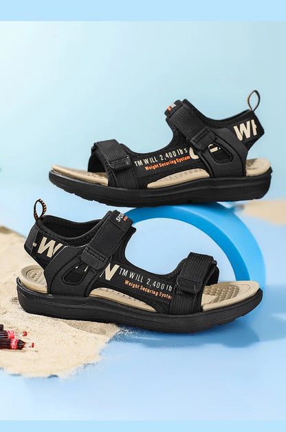 Kids' Summer Breathable Sport Sandals for Boys Casual Beach Shoe Comfortable Soft Sole Children's Fashion Non-slip Sandalias.
