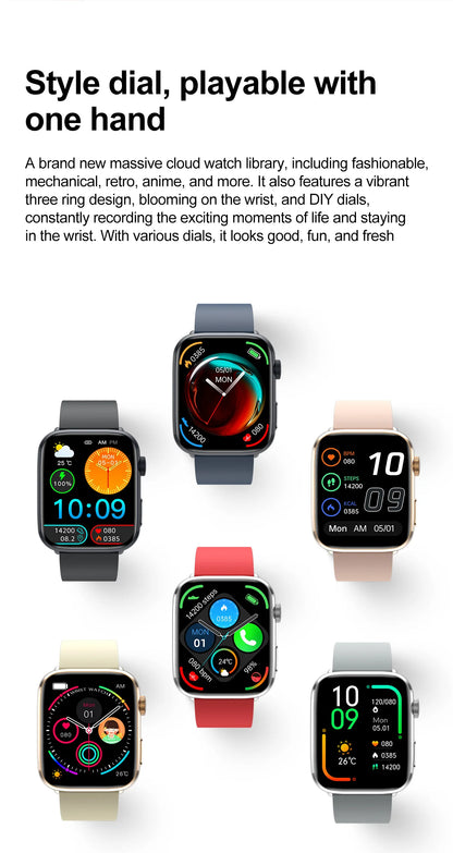 2025 New Iatrology Grade Smart Watch Women Blood pressure Blood oxygen Fat Heart Rate Menstrual Tracking BT Call Bracelet Ladies.