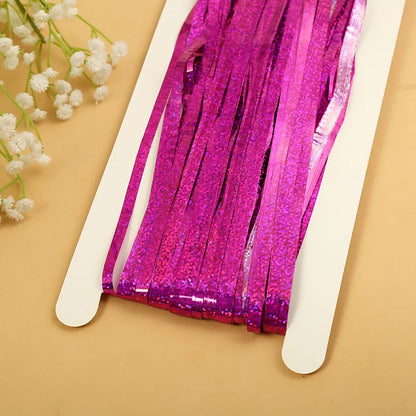 Günstig als Party, Metallic-Lametta-Folie, Fransenvorhänge, Hintergrund für Geburtstag, Silvester, Party, Foto, Hochzeit, Dekoration.