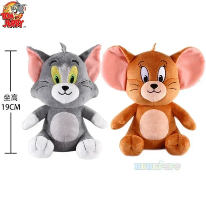 New Classic 19cm Tom and Jerry Plushies - Ideal Gift for Movie Fans and Kids Movie Series Stuffed Animal Collectors.