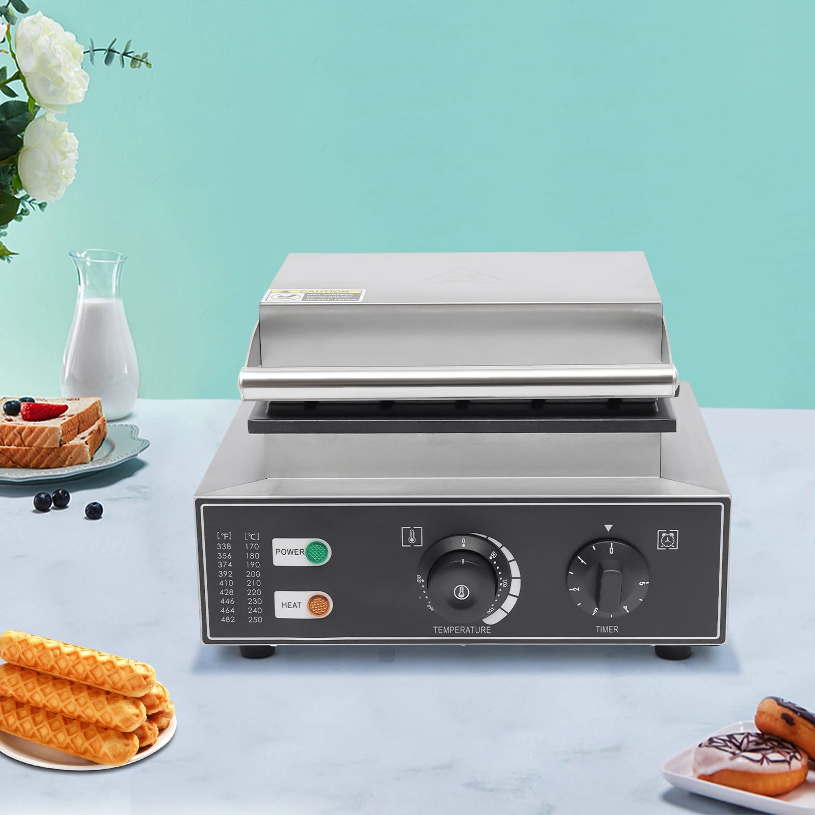 Five Compartments Waffle Stick Maker 1550W Home Corn Dog Waffle Maker with Indicator Lights Hot Dog Waffle Machine.