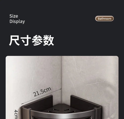 Dreieckiges Wandregal für Badezimmer oder Toilettenbereich. Rechteckiger zusätzlicher Balkon-Aufbewahrungsraum für kleine Badezimmer