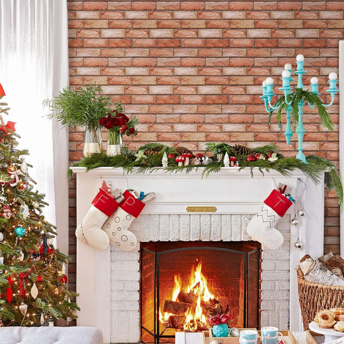 1/10pcs 3D Wall Sticker Self-adhesive Faux Brick Wall Panel Peel and Stick Kitchen Tile Backsplash Bathroom Wall Tile Sticker