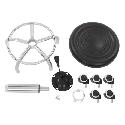 Verstellbarer Drehhocker mit 5 Rädern, 150 kg Fassungsvermögen, mobiler Rollstuhl, Büro, Salon, Labor, Garage, moderner ergonomischer Sitz