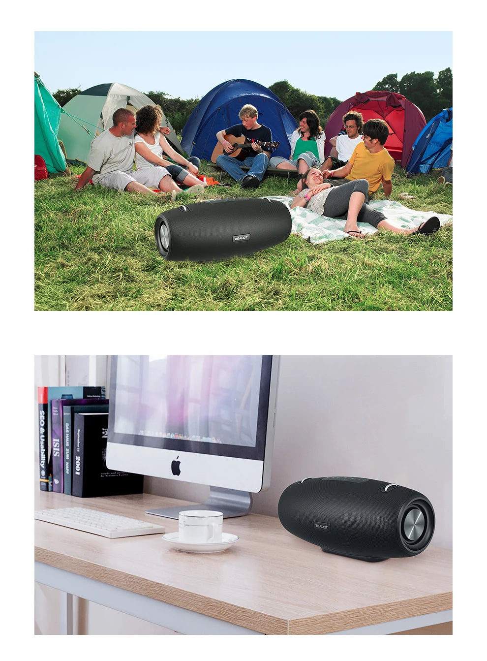 ZEALOT-S67 60W Portable Bluetooth Speaker Outdoor Party Speaker Big Loud Speaker Excellent Bass Performace 3D Speaker.