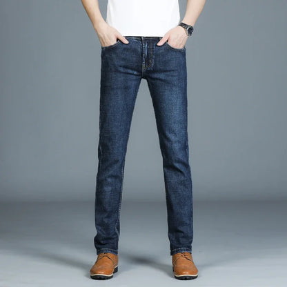 High Quality Mens Jeans Fashion Straight Denim Pants Men Classic Casual Jeans Male Plus Size Denim Trousers Ripped Jeans 28-40