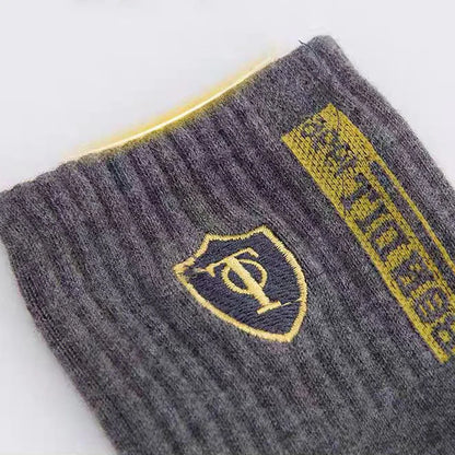 5 Pairs of Autumn and Winter MEN'S Sports Socks for Summer Leisure, Sweat Wicking, Lightweight and Breathable Basketball Socks.