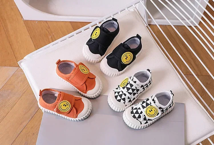 Fashion Children Shoe Versatile Canva Shoe 2025spring Autumn New Boy Shoe Flat Casual Shoes Simple Girl Shoes Comfort Baby Shoes.