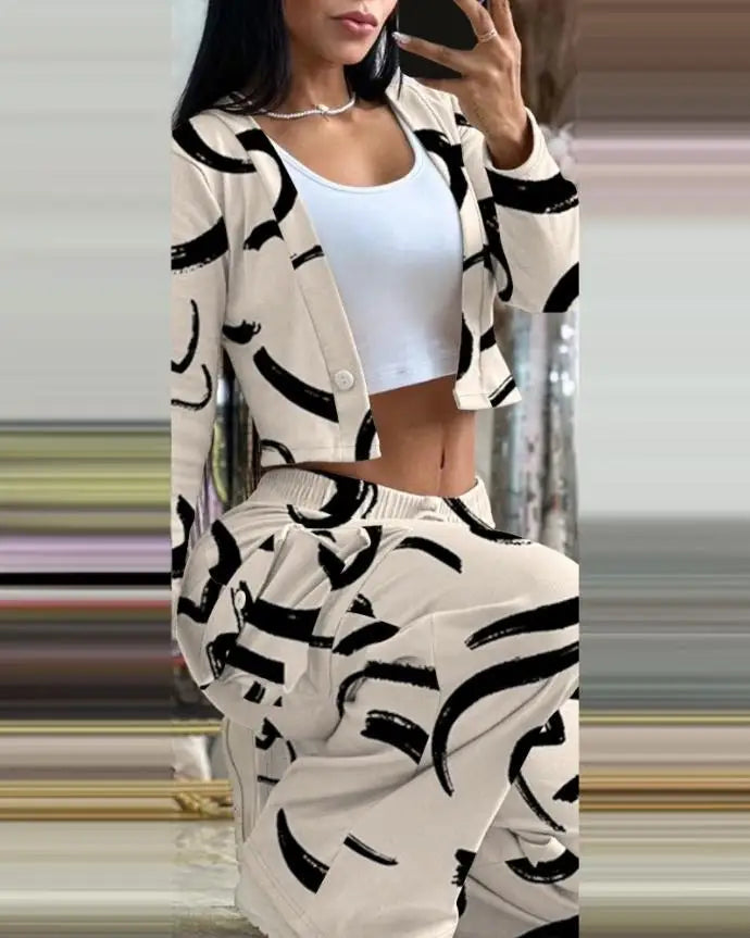 Women's Casual Two Piece Sets Spring Autumn Fashion Cardigan Long Sleeve Short Top Big Pocket Cargo Pants Sets 2024 Outifits