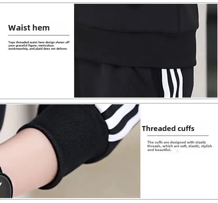 Men's Long Sleeve Running Suit Set Stand Collar Morning Run Versatile Slim Fit Sportswear Two Piece Popular Cross-Border.