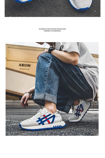 New men's trendy versatile casual sports shoes, men's thick-soled lightweight non-slip breathable trendy shoes кроссовки мужские.