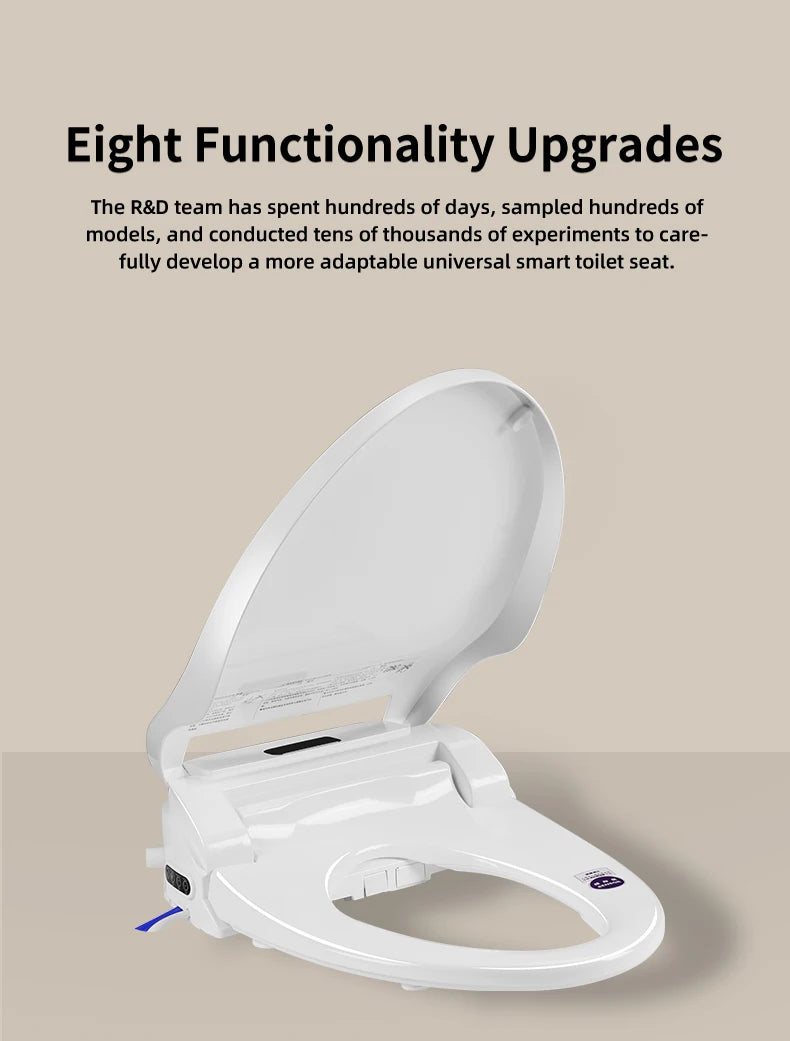 Intelligenter elektronischer Toilettensitzbezug – kabellose Fernbedienung, 3-in-1-Warmsystem, wassersparend – beheizt, trocken, waschen für modernes Badezimmer