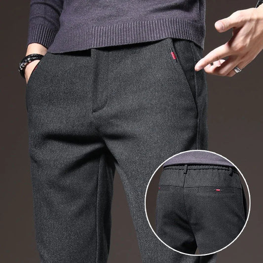 Men's Straight Leg Long Daily Pants Casual Straight Slim Fit Narrow Leg Trousers Stylish Male Suit Work Fashion Blue Gray Pants.
