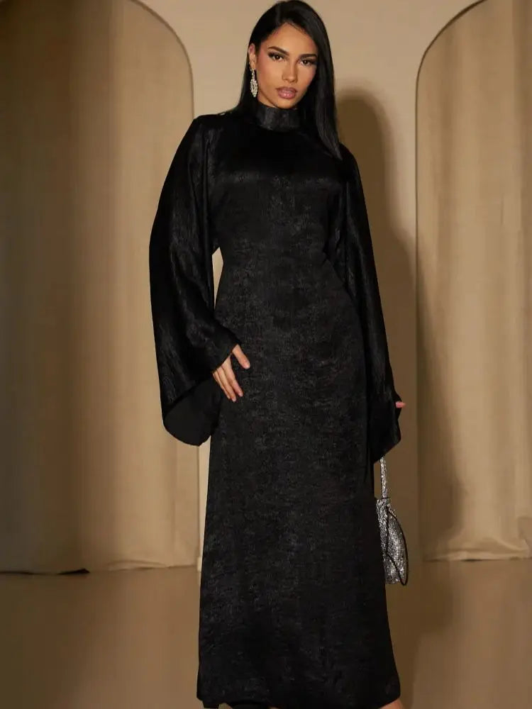 Ramadan Satin Shimmer Abaya Damen Dubai Luxury Islam Muslim Kaftan Dresses Kebaya Abayas For Women Robe Musulmane Femme Vestidos.