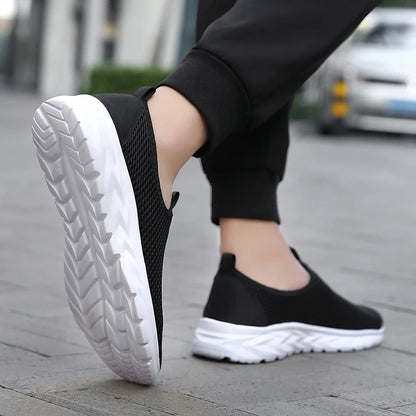 YRZL Sneakers Men Summer Casual Shoes Men Mesh Breathable Outdoor Non Slip Sports Shoes Slip on Loafers for Men Pius Size 39-46