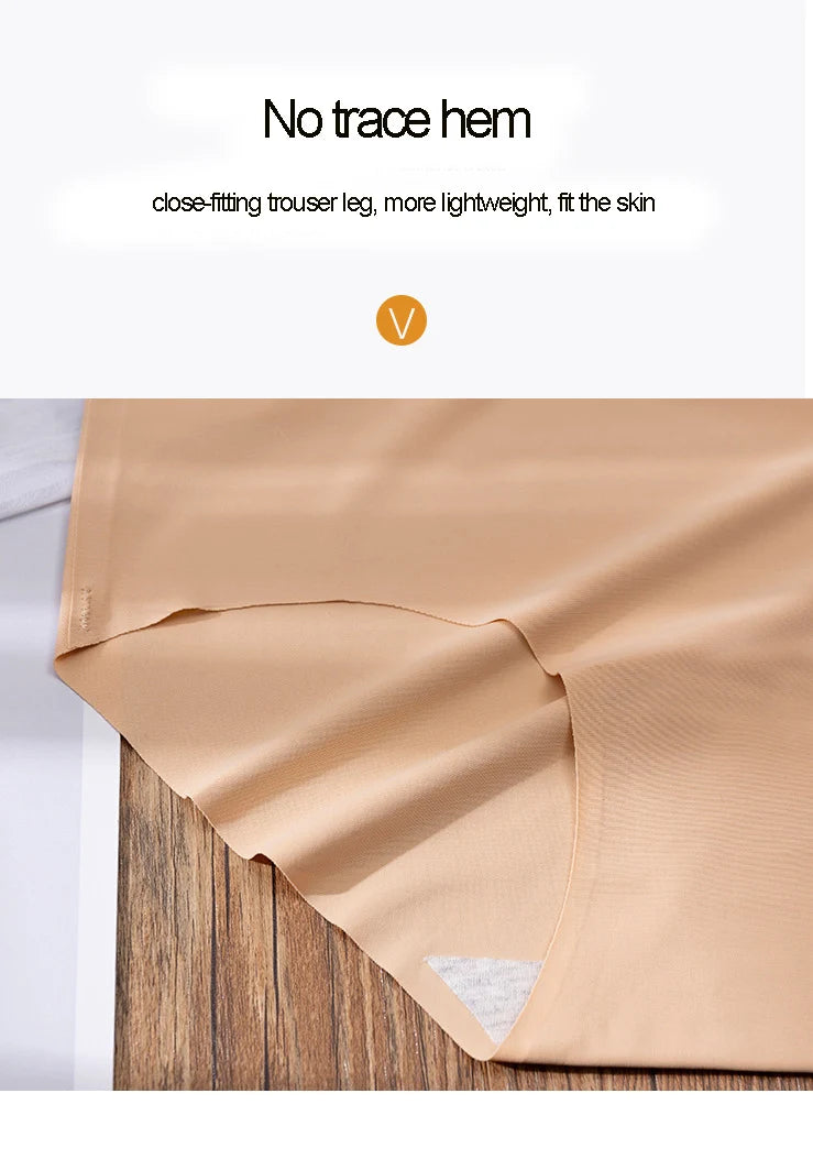 3Pcs Plus Size Underwear Women's Panties Ice Silk Solid Color Ladies Seamless Underpant Girls Briefs Breath Sexy Lingerie Female.