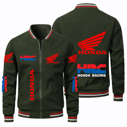 2025 New Men's Honda Motorcycle Jacket Honda Wing HRC Logo Jacket Oversized Biker Racing Team Jacket Honda Men's Clothing Coats.