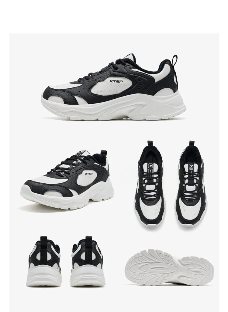 Xtep Cotton Shoes For Women 2024 Winter Warm Soft Sports Shoes Trendy Retro Durability Comfortable Sneakers 876418370026