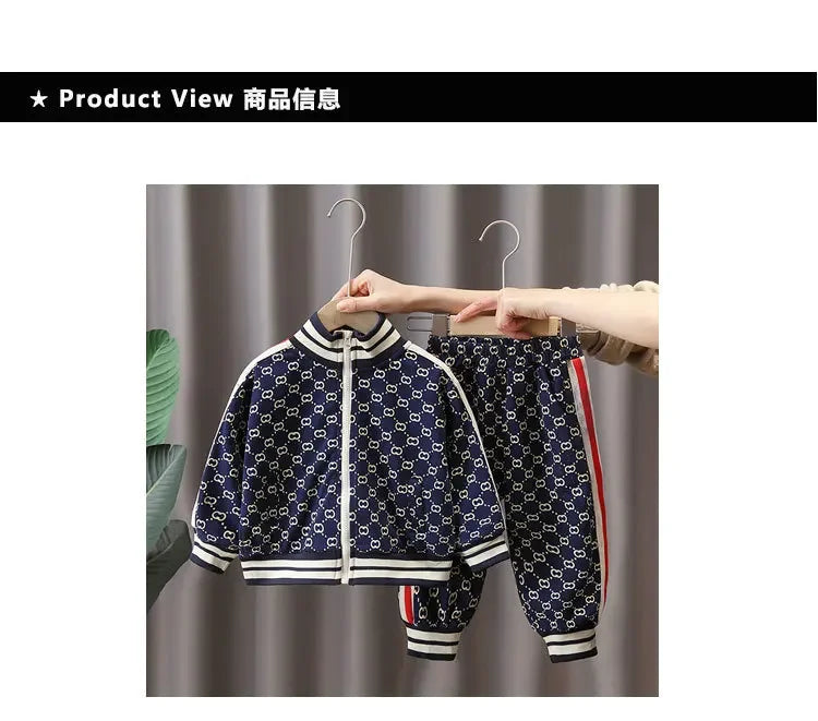 Spring Autumn Boys Clothing Sets Kids Fashion Cotton Coats+Pants 2pcs Tracksuits For Baby Children Sports Suits Toddler 2-12T.