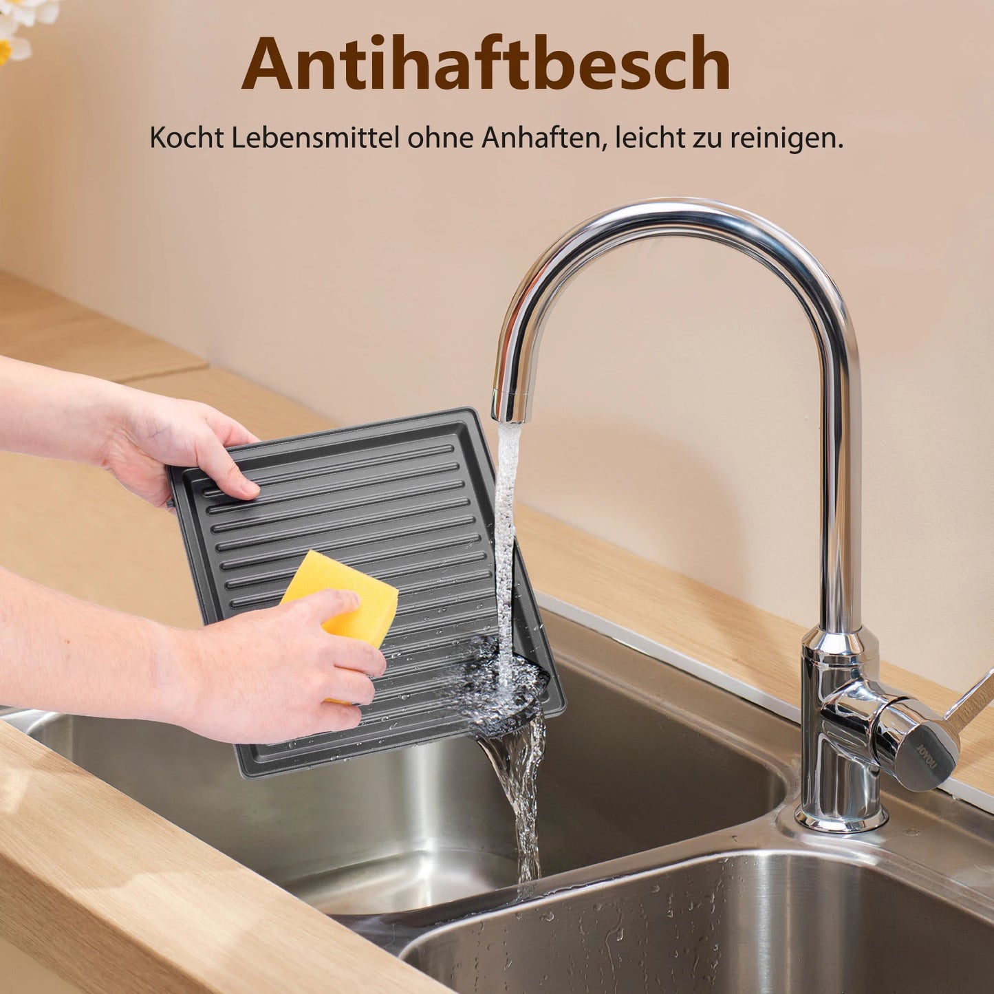 TAYLOR SWODEN 3-in-1 sandwich maker, waffle iron, baking tray, 1200 W, for 4 sandwiches, removable non-stick tray, 180° rotation.