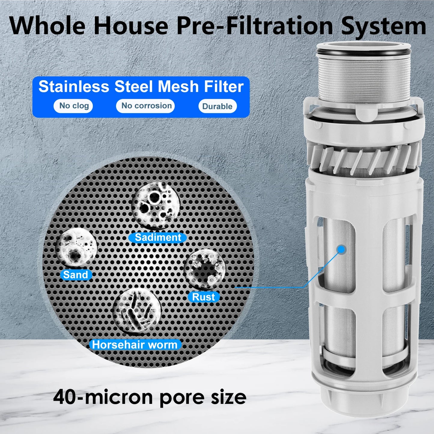 ALTHY PRE-AUTO2 Automatic Flushing Backwash Prefilter Spin Down Sediment Water Filter Central Whole House Purifier System.