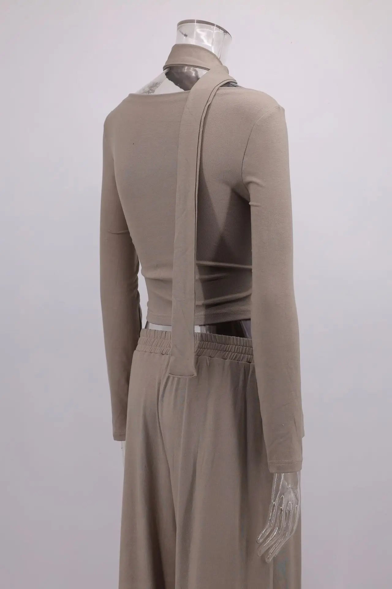 Autumn Winter Casual Pant Sets for Women Sexy Off The Shoulder Top and Long Pant Outfits Fashion Irregular Two Piece Set 2025.