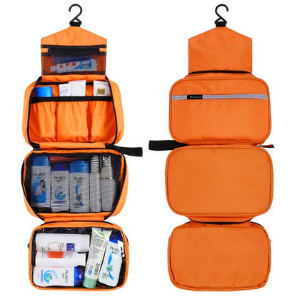 Hanging Men's Toiletry Bag Large Waterproof Cosmetic Bags Travel Organizer Lady Toiletries Makeup Toilet Foldable Bathroom Kit.