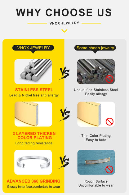 Vnox 6mm Flat Cuban Chain Bracelets for Women Girls, Macrame Edge Curb Links Bracelet,Gold Plated Stainless Steel with K18 Stamp.