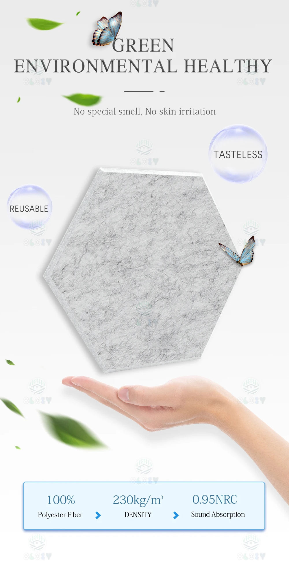 Hexagon 12 Pcs Sound Absorbing Panels Acoustic Wall Absorcion For Home Recording Studio Acoustic Insulator Door Sealing Strip