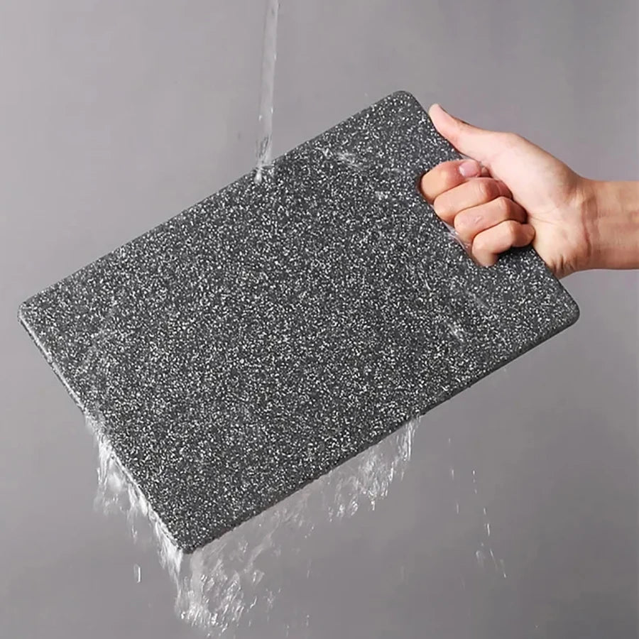 Marble Texture PP Cutting Board Antibacterial and Mildew Cutting Board Kitchen Vegetable Cutting Board Dishwasher Safe.