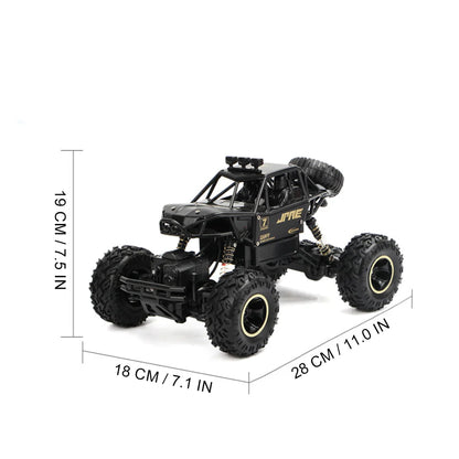 Off-Road vehicle 4WD Drive 2.4GHz Remote Control 45-degree Climbing Car Toy for Sandy Rocky Terrain Gifts for Boys Age 6-12.