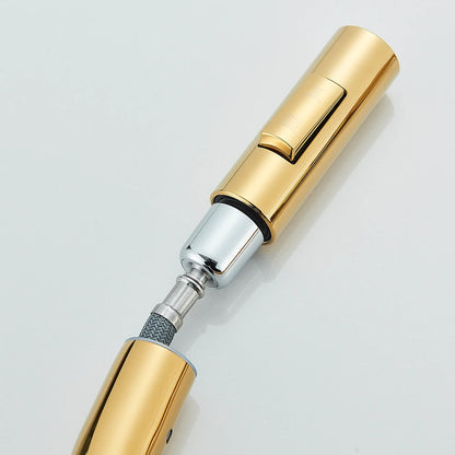 Pull Out Kitchen Faucet 2-Ways Stream/Shower Sprayer Head Deck Mounted Hot and Cold Water Mixers Single Handle Taps