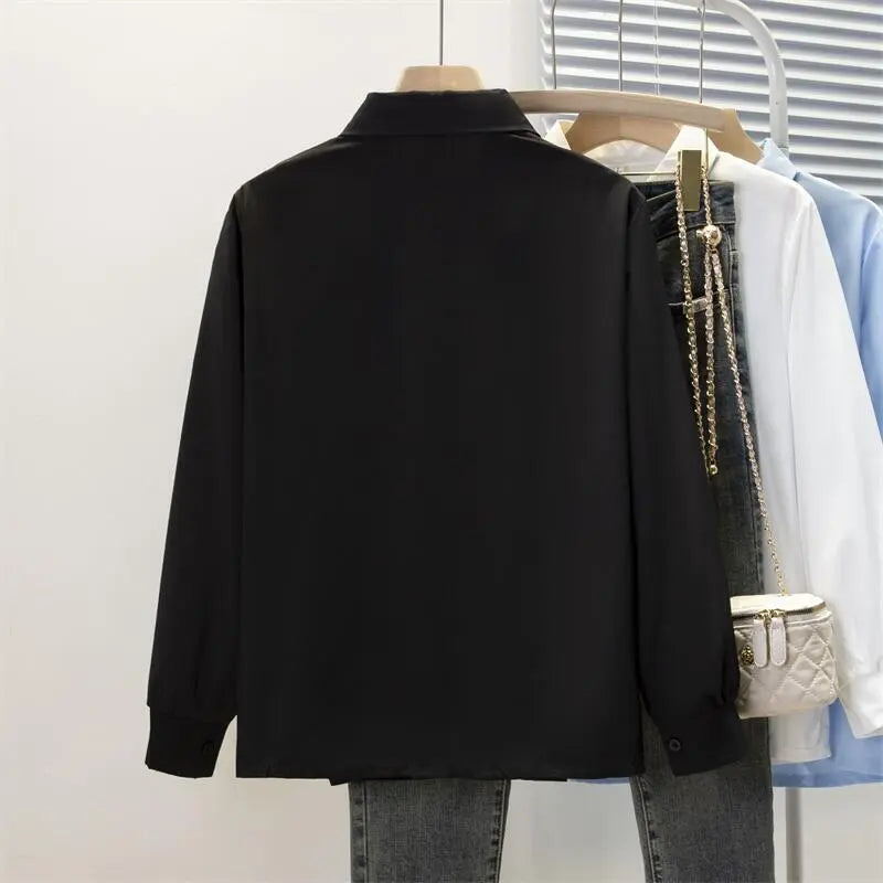 Spring Autumn Casual Chiffon Shirt Women Shirts Fashion Female Long Sleeve Loose Solid Blouse Tops Office Lady Shirts.