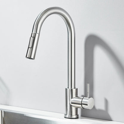 Black Pull Out Kitchen Faucet Deck Mounted Flexible Hot And Cold Water Kitchen Sink Mixer Tap With Stream Shower Modes Nozzle