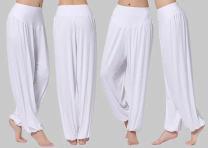 Women Yoga Pants Women Plus Size Sports Pants Yoga Leggings Colorful Bloomers Dance Yoga TaiChi Pants Modal WomenTrousers.