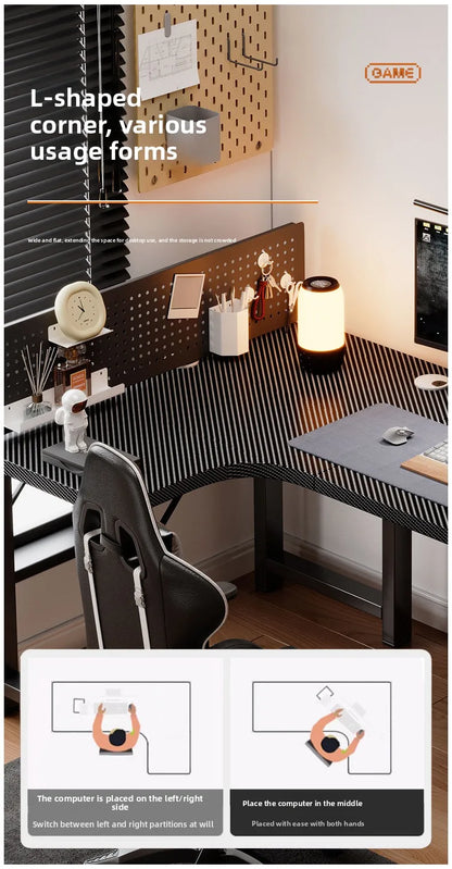 Computertisch Ecktisch für Zuhause, Arbeitstisch, Büro-Schreibtisch, E-Sport