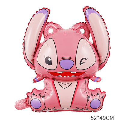 Disney Rosa Stich Geburtstag Party Dekorationen Mädchen Einweg Geschirr Ballon Kuchen Topper Tischdecken Liefert Baby Dusche