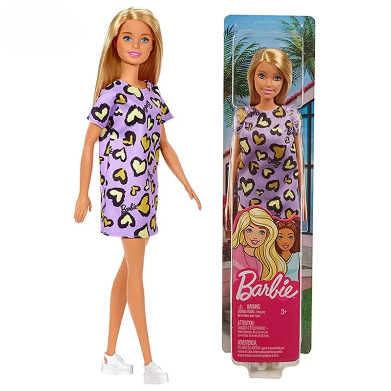 Original Barbie Fashionistas Dolls Multiple Body Shapes Skin Tones 1/6 Dress Up Accessories Kids Toys for Girls Trends Clothes.