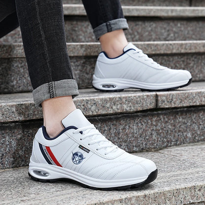 YRZL Mens Running Shoes Casual Outdoors Sneakers Breathable Sports Shoes Lightweight Non Slip Leather Walking Shoes for Men 2025.