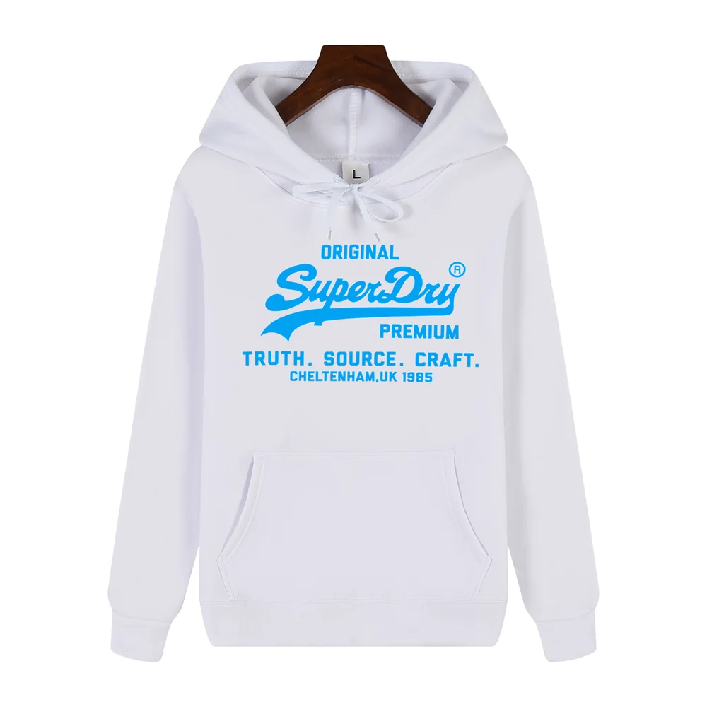 SUPERDRY Brand Men's Autumn and Winter Fashion Casual Hooded Sweatshirt Street Hip-hop Retro Sweatshirt Sports Men's Hoodie.